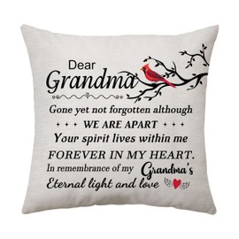 Aconesong Grandma Memorial Gifts Sympathy Gift Bereavement Cushion Cover Gift for Who Loss of Grandma In Memory of Grandmother Gift Passed Away Decorative Pillow Cover 45 x 45 cm (Grandma)