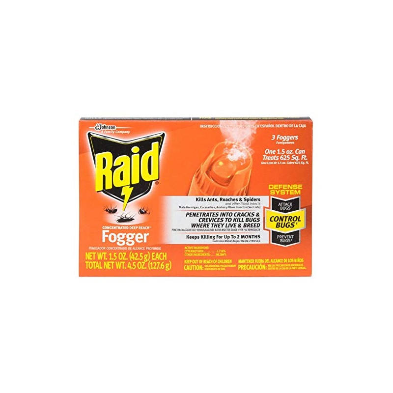 Raid Concentrated Fogger 1.5 Oz - 3 Pack