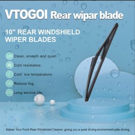 VTOGOI Original Factory Quality Rear Windshield Wiper Blades Replacement For Mini Cooper R50 R53 2001-2006,Mini Cooper R56 2006-2012,Easy To Install 10"(Pack of 1)