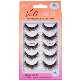 CALA - "Volt Lashes" pestañas postizas multidimensionales y ligeras (5 pares de pestañas, Glamour)