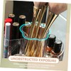 WOONEKY Makeup Brush Holder Rotatable Vanity Organizer with Compartments Compact