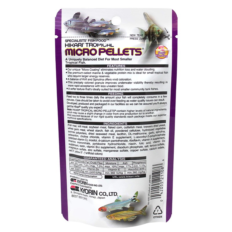 Hikari Usa Inc AHK21108 tropical Micropellets 1.58-Ounce