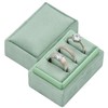 Giftop Rectangle Velvet Ring Box Storage 3 Slots for Wedding