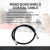 Conext Link RG6 Quad Shield Coaxial Cable F Connector 18
