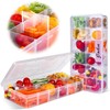 AIERSA Snack Box Container for Adults-12 Compartments,Adjustable Divided Snackle Box,Bento