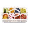 TIMOHCR Portable Snackle Container Box Dishwasher Safe, Divided Serving Tray with Lid and Handle, Veggie Trays, Snack Fruit Tray with Lid, Charcuterie Boxes for Candy Fruits Nuts Party 8 Compartments