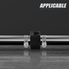 MEANLIN MEASURE 4PCS Black 1/2" Fuel Line Fuel Pressure Adapter,