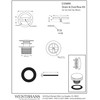 Westbrass Mushroom Tip-Toe Tub Trim Set with Floating Faceplate, Matte