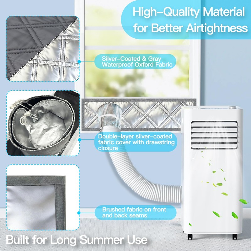 AC Window Seal Kit,10 x 71 Inch 3-Layer Portable Air