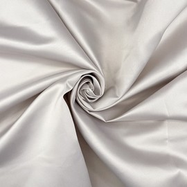 Superior Dull Duchess Bridal Satin Wedding Dress Eveningwear Fabric - Silver (Per Metre)