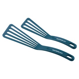 Rachael Ray Tools & Gadgets 2-Piece Nylon Turner Set, Marine Blue, 10" & 12" Spatula Set