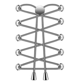 Widamin Elastic shoelaces with quick release, laces without tying, quick lacing system shoelaces set for runners, children and the elderly, gray