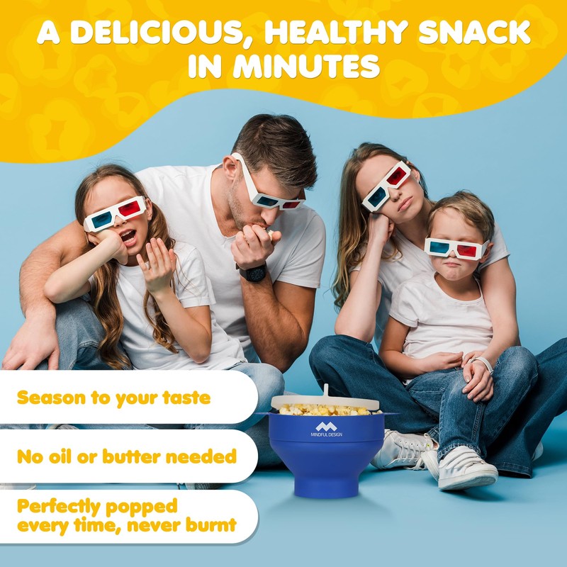 The Original Mindful Design Collapsible Microwave Popcorn Popper - Silicone