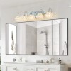 29" Nickel Finish Vintage Crystal Vanity Light - Elegant 5-Light