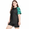 Davena Plus Size Rash Guard for Women 2 Piece Big