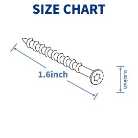 GooBetter 700PCS Torx T25 Star Flat Head Screw #8x1-5/8" Outdoor Wood Screw T25 Star Bit