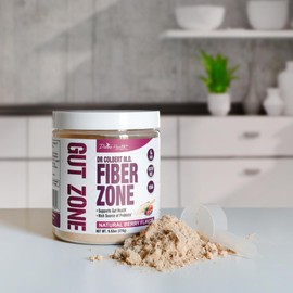 Dr Colbert MD Fiber Zone Powder | Berry Flavor | Prebiotics, Isoluble & Soluble Fiber | Psyllium Husk | Inulin | Recommended in Keto Zone Diet & Healthy Gut Zone | 9.52 oz