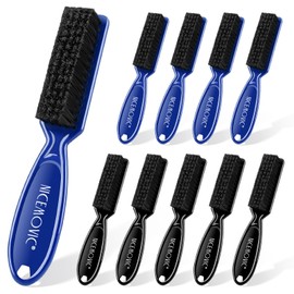 NICEMOVIC 10 Pcs Barber Clipper Cleaning Brush, Barber Accessories Cleaning Supplies, Blade Trimmer Cleaning Mini Brush Bulk Set Duster Manicure Nylon Brush Hair Styling Brush Tool (Black&Blue)