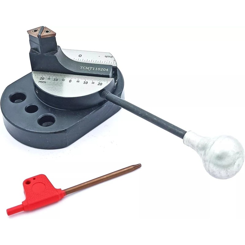 BUYOHLIC Lathe Ball turning Attachment - ROUND BASE- DOUBLE BIT