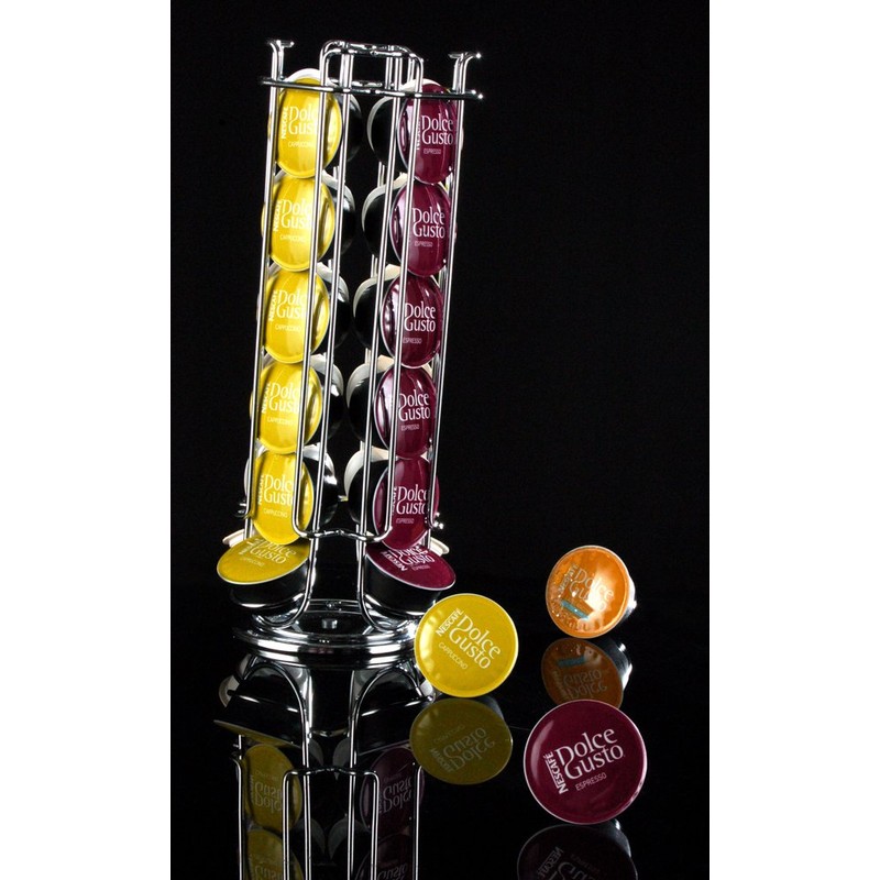 Nescafe Dolce Gusto 24-Coffee Pod Disc Capsule Holder Dispenser Tower
