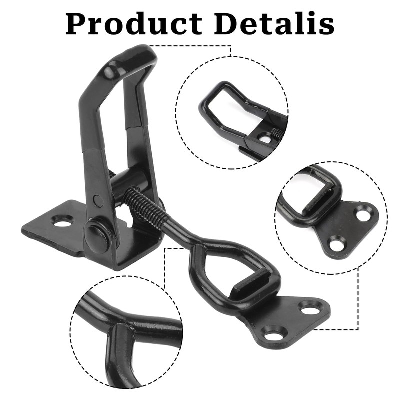 2 PCS Black Toggle Latch Clamp 300lbs Heavy Duty Adjustable