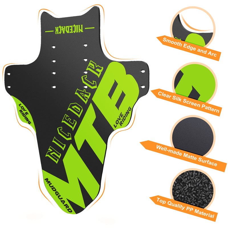 NICEDACK Mudguards Mountain Bike, 2 Pieces Mudguard Fit 20-29 Inch