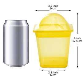 Youngever 7 Sets Plastic Parfait Cups, Reusable Plastic Dessert Cups with Lids and Inserts, Reusable Plastic Yogurt Cups with Inserts, Spill and Leak Proof (Small 4 Ounce)