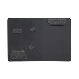 LHiDS Creative Magnetic Business Portfolio Lite Resume Padfolio Organizer with Clipboard, Paper Clip, Writing Pad, Pen/Card Holder, Magnetic Closure for Work, School and More (Black, A5)