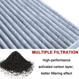 68406048AA Cabin Air Filter and Filter Access Door with Activated Carbon Compatible with Dodge Ram 1500 2500 3500 4500 5500 Cabin Air Filter Kit Replaces# 68318365AA 5058693AA 68052292AA