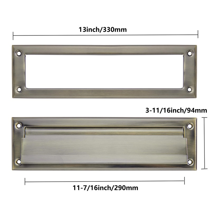 ZAUYX 1 Pack 13inch Brushed Antique Brass, Solid Brass Heavy