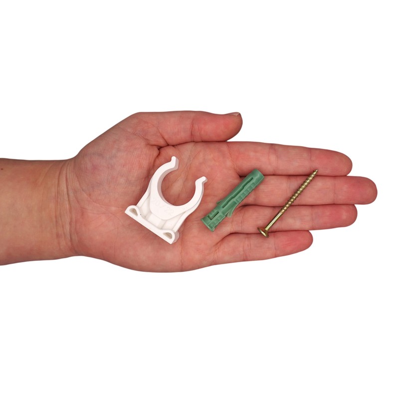SKIR'CO Pipe Clamps Plastic Clamps for 20-22 mm Pipes U