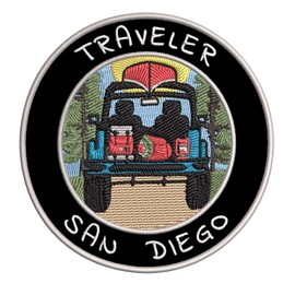 Traveler! San Diego Embroidered Premium Patch DIY Iron-on or Sew-on Decorative Badge Emblem Vacation Souvenir Travel Gear Clothes Appliques Wildlife Explore Nature