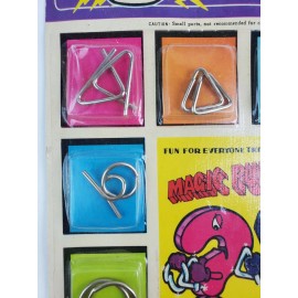 Galt Toys Vintage Magic Puzzles Metal Ring Puzzle 12 different Hong Kong Brain Teaser Toy