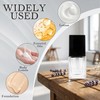 2Pcs 30ML/1oz Empty Square Clear Glass Lotion Pump Bottles with