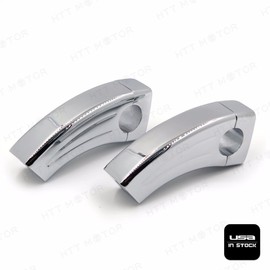 XKMT-Chromed Handlebar Risers Compatible With Honda Shadow VT750 1100 VTX 1300 GL1800 Aero Spirit 1'' [B00YWCSWNY]
