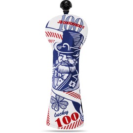 The Lucky Coin Golf Wood Club Covers, Golf Hybrid Headcover, Utility Ut Golf Head Cover,Funny Golf Head Covers Golf Club Protector, Golf Club Head Covers for Rescue with Number Tag