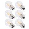 6PCS G45 E27 LED Light Bulb Transparent Glass Bulb Vintage