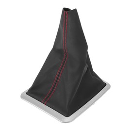 Hihaha Gear Shift Stick Gaiter for Ford Focus MK2 2004-2012 Gear Stick Knob Cover Boot Shift Cover Dustproof Leather 1 Pc Black Red