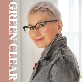 WEMOOTANTS Cat Eye 2.25 Reading Glasses for Women Large Green Readers 1.0 1.25 1.5 1.75 2.0 2.25+ 2.5 2.75 3.0 3.5 4.0