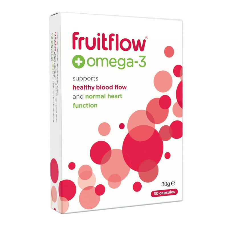 Fruitflow+ Omega-3 | Health Supplement | Maintains Healthy Blood Flow