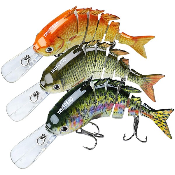 TRUSCEND Fishing Lures for Freshwater and Saltwater, Slow Sinking Bass