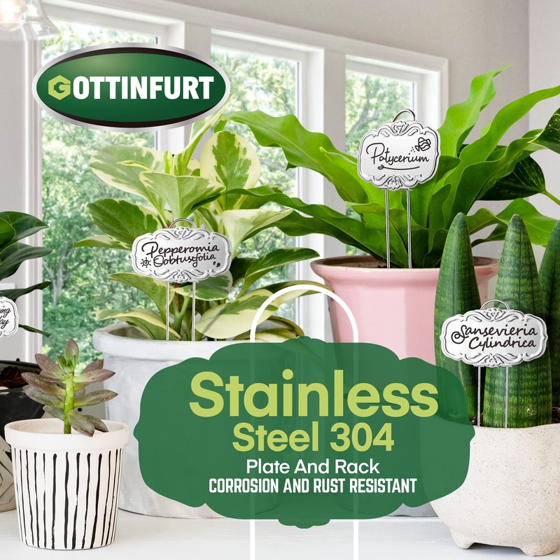 Updated Metal Plant Labels for Garden, 25 Pack Stainless Steel