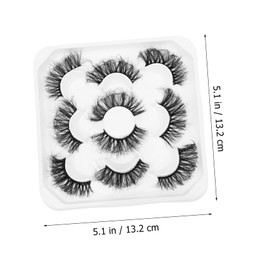 Beavorty Fluffy Soft Fried Hair False Eyelashes Tray for Women Mm Lash Set Easy to Apply for Mom Grandma Wife