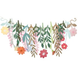 GORGECRAFT 2 Sets 36Pcs Flower Banner Wildflower Garland Garden Party Decorations Spring Summer Garden Hanging Decors Artificial Flower Leaves for Birthday Wedding Backdrop Tea Party Supplies