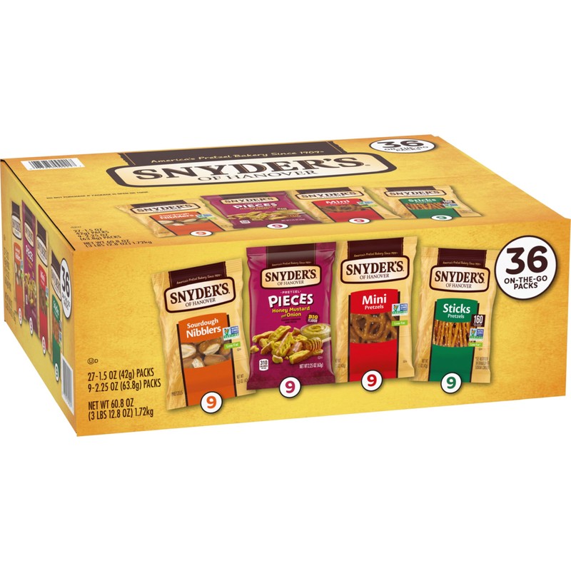 Snyder's of Hanover Variety Pack Pretzels, 36 Count Variety Pack