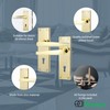 EAI Polished Brass Door Handles for Key Lock | 1