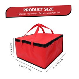 Garneck Insulated Pizza Bag 35 x 35 cm - Practical Bag for Food Transport - Catering and Cakes - Portable Cooler Bag for Take Out and Picnic