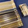 KAVI' S 18 Rolls Black Gold Washi Tape Set Basic