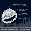 Gem Stone King 3.89 Cttw Sky Blue Simulated Aquamarine Ring