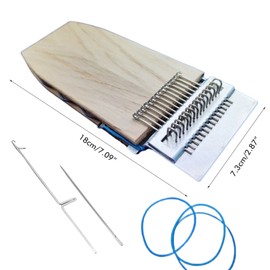 Darning Loom Small Weaving Loom Kit Wooden Weave Tool DIY Beautiful Weaving Arts on Clothes Socks